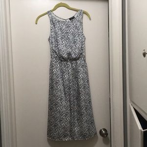 White and navy dress